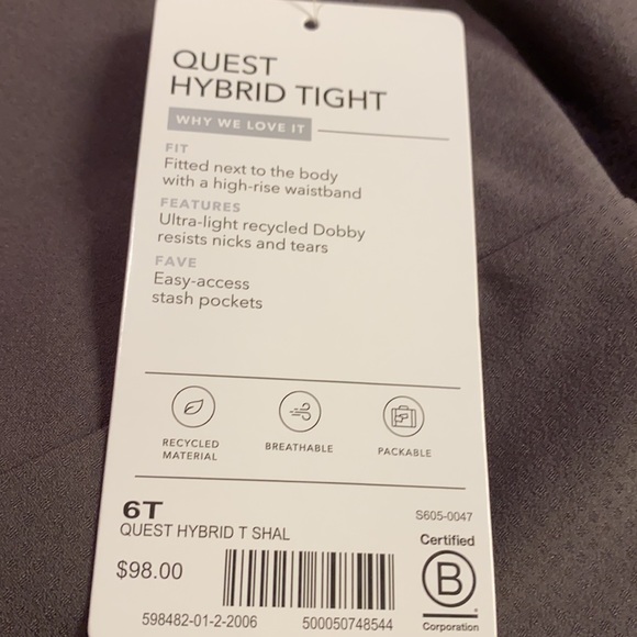 Athleta Pants & Jumpsuits Athleta Quest Hybrid Tight Shale Poshmark